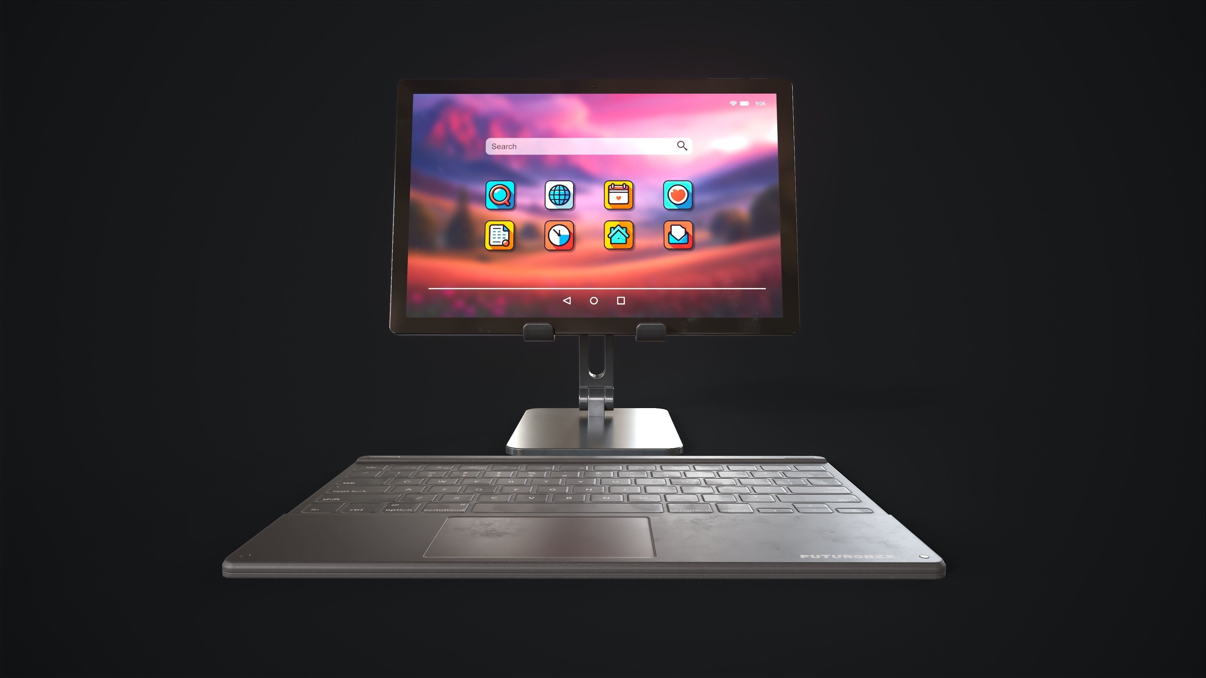 Tablet Low-poly 3D model_2