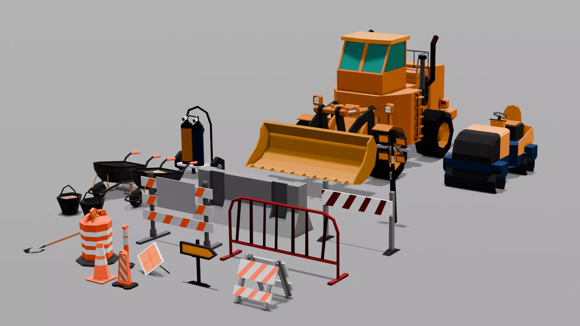 Construction Asset Pack 3D Model Low-poly 3D model_0