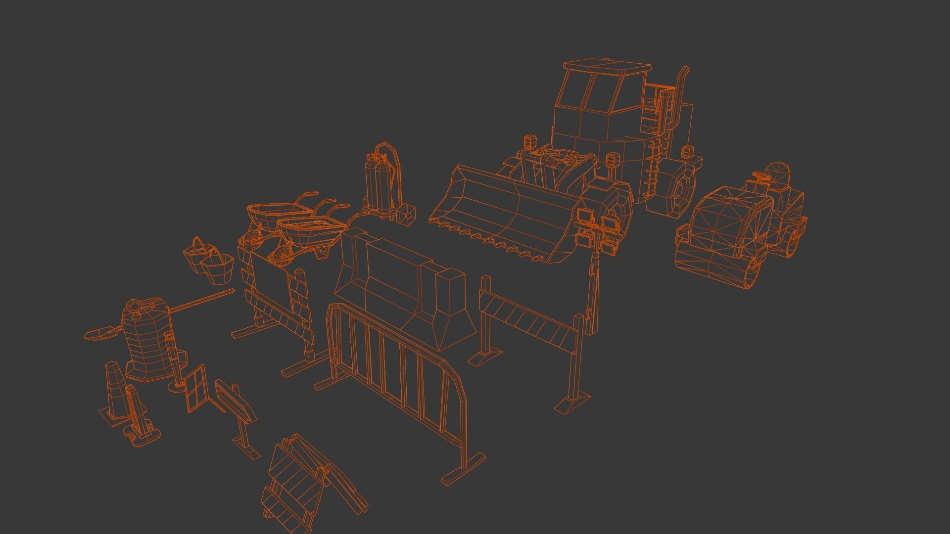 Construction Asset Pack 3D Model Low-poly 3D model_9