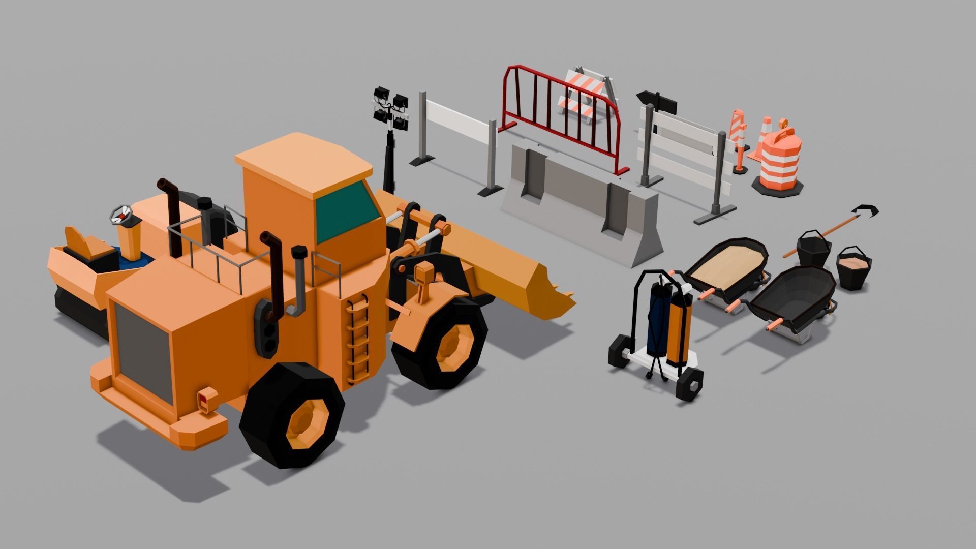 Construction Asset Pack 3D Model Low-poly 3D model_3