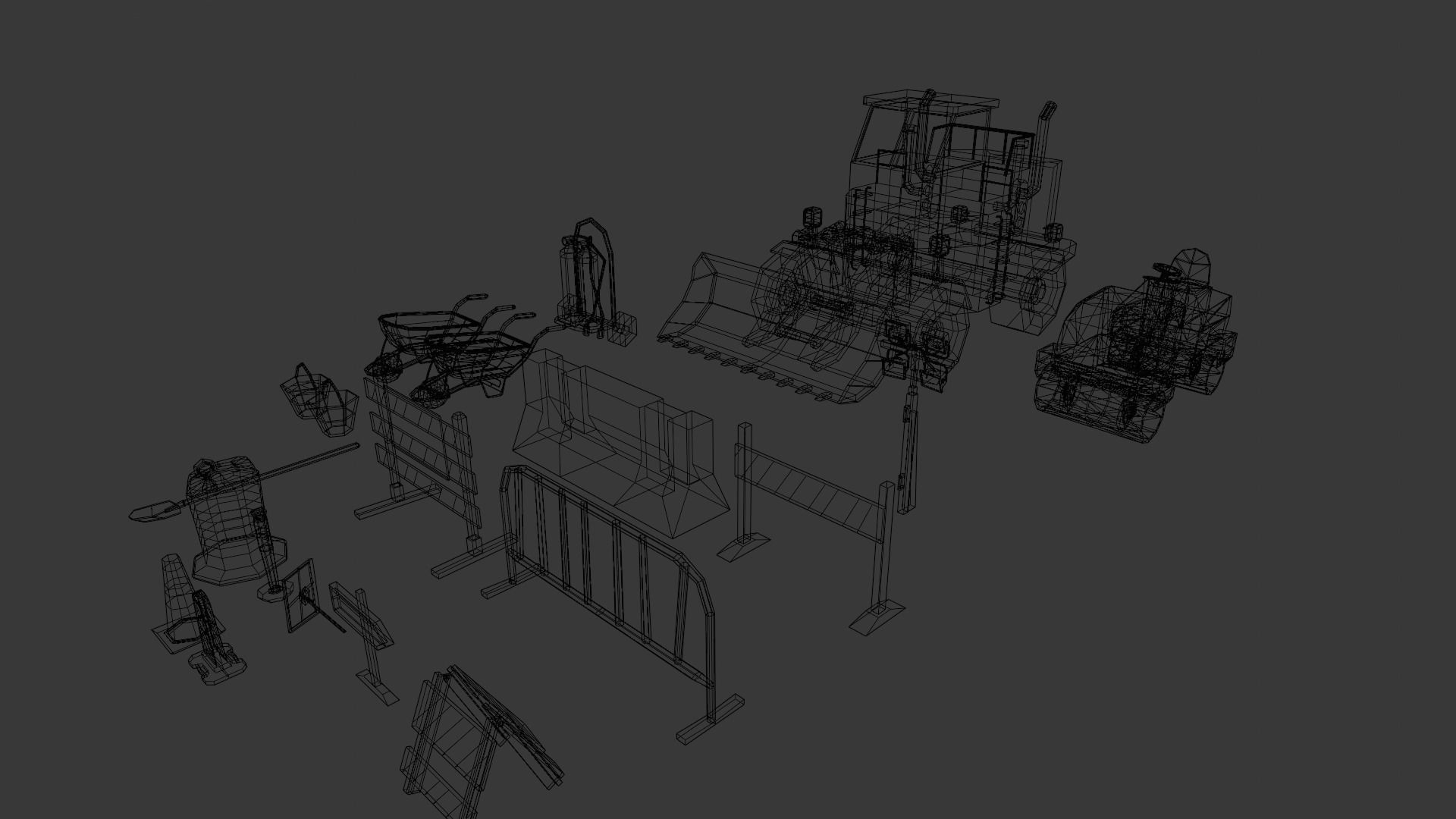 Construction Asset Pack 3D Model Low-poly 3D model_7