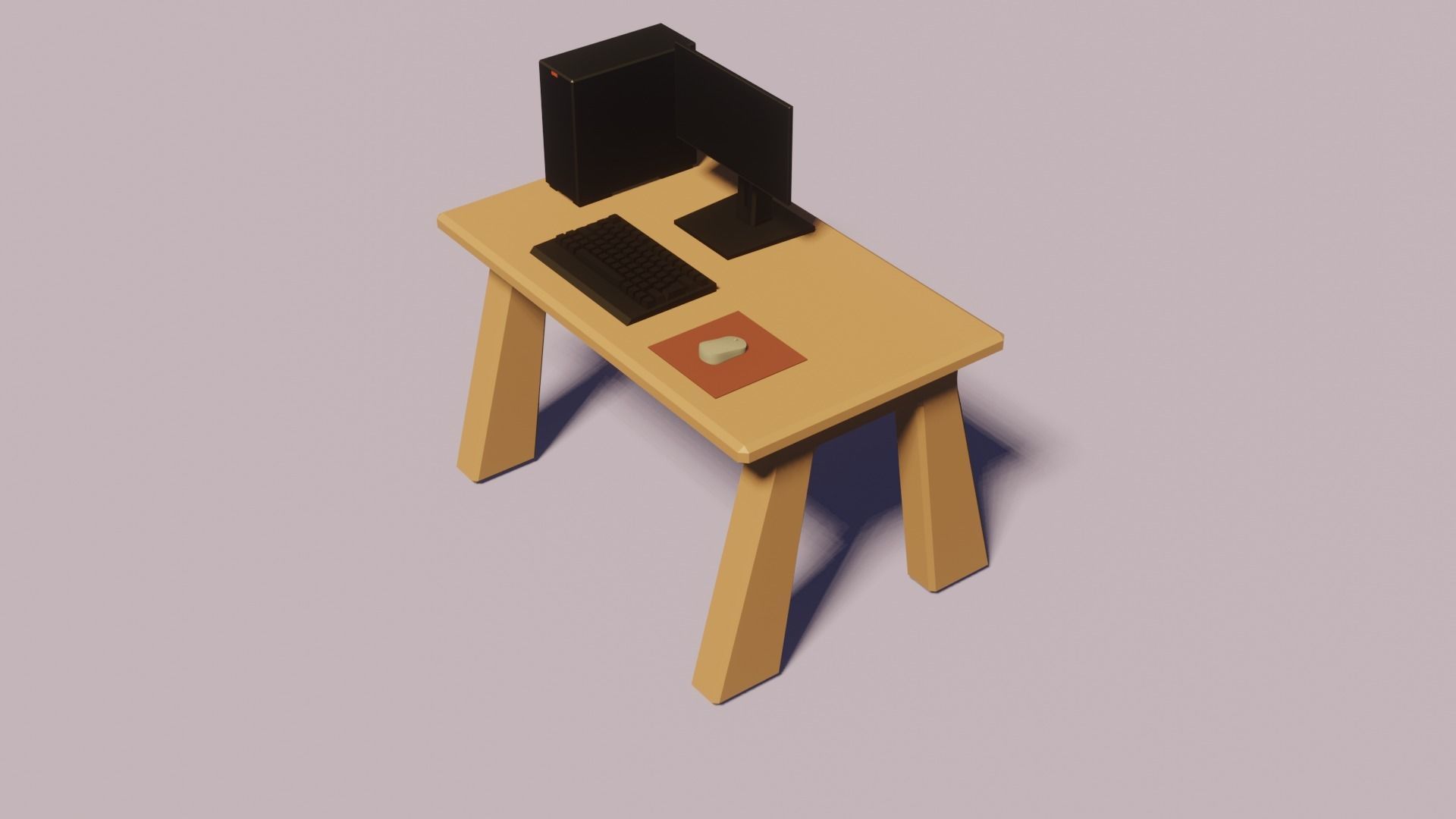 Basic PC Setup 3D model_1