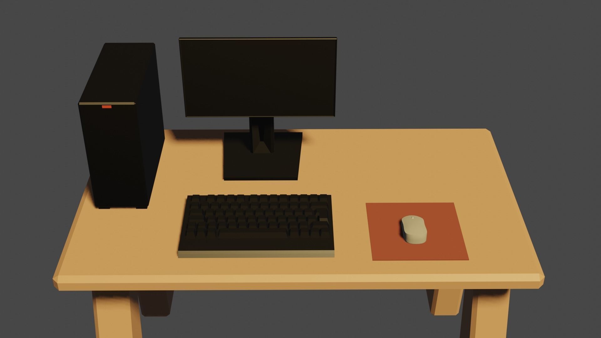 Basic PC Setup 3D model_2