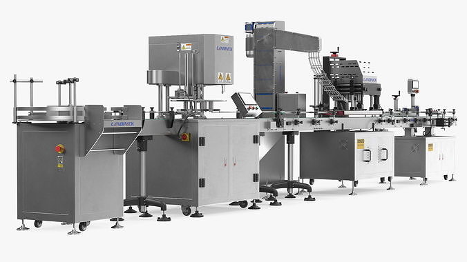 LandPack Snack Packaging Machine Line 3D model 6