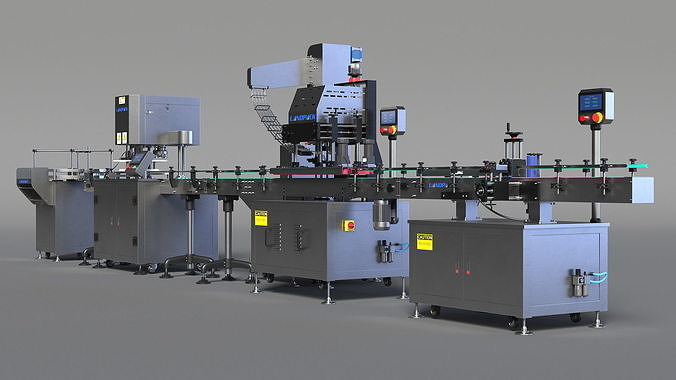 LandPack Snack Packaging Machine Line 3D model 4