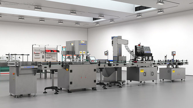 LandPack Snack Packaging Machine Line 3D model 2