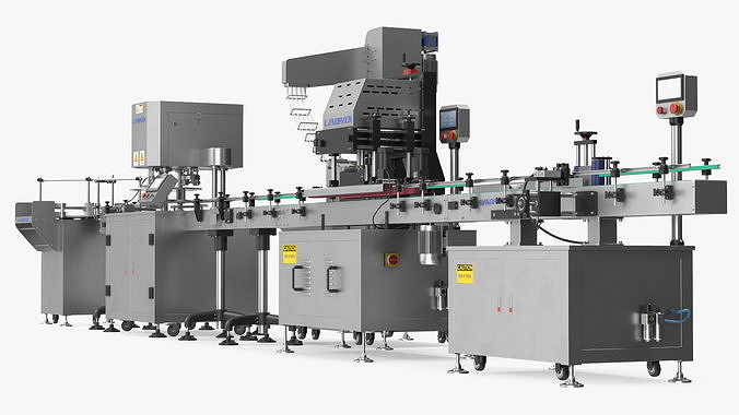 LandPack Snack Packaging Machine Line 3D model 7