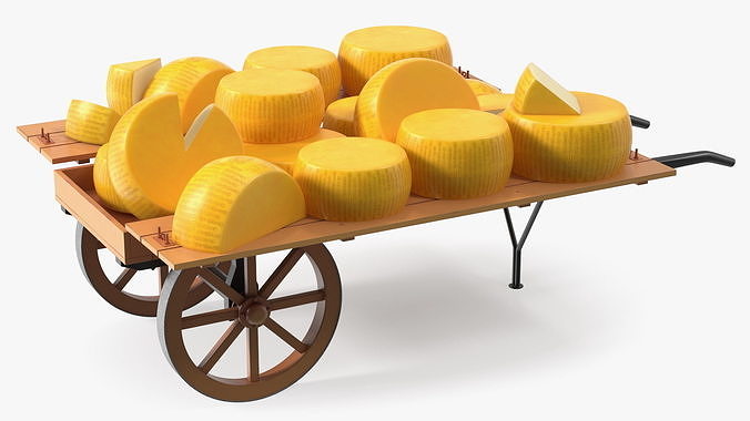Cheese Trading Cart 3D model 6