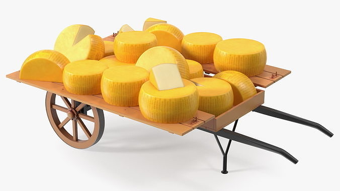 Cheese Trading Cart 3D model 5