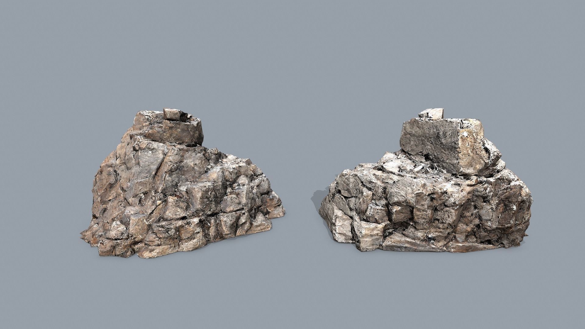 desert rocks Low-poly 3D model_1