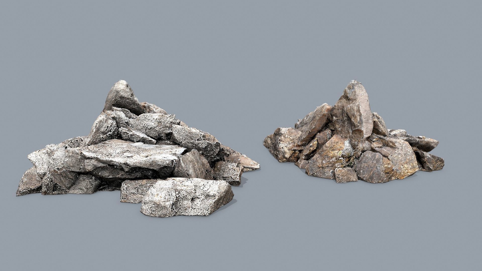 desert rocks Low-poly 3D model_8