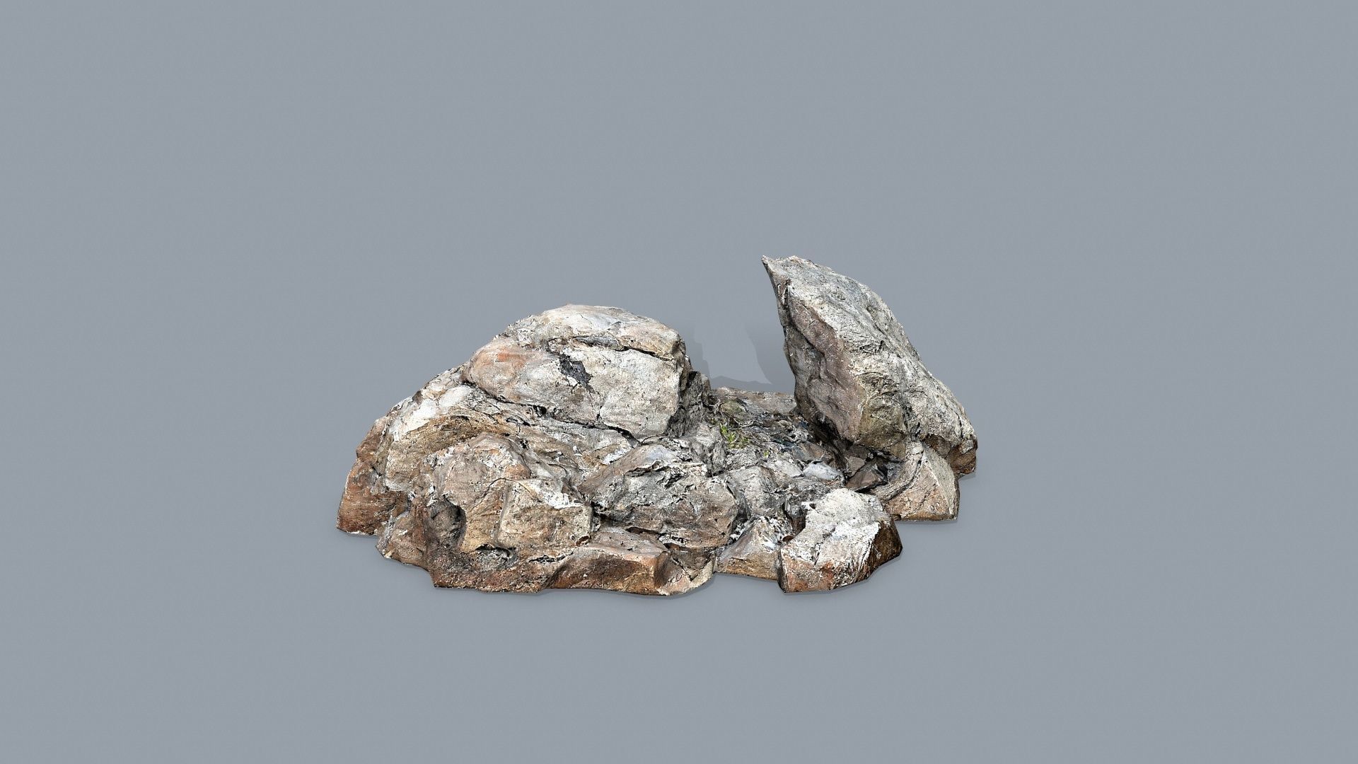 desert rocks Low-poly 3D model_19