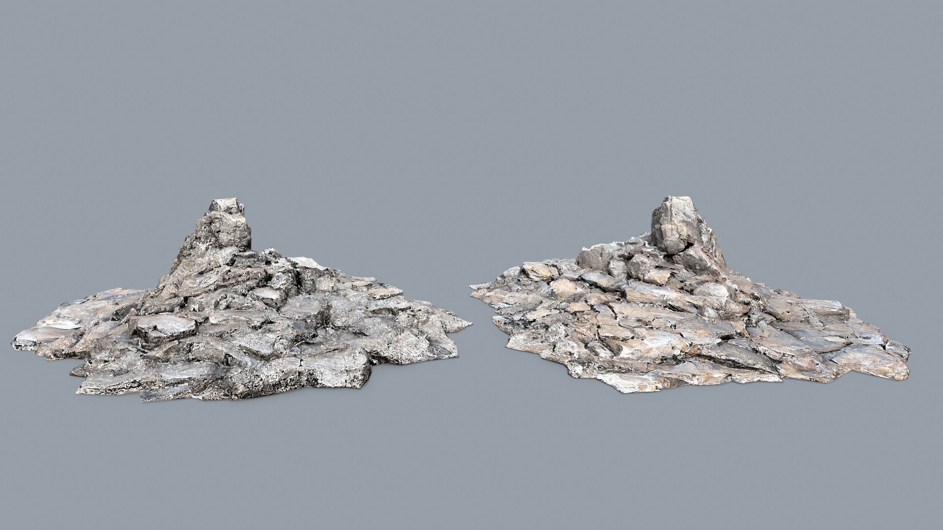 desert rocks Low-poly 3D model_4