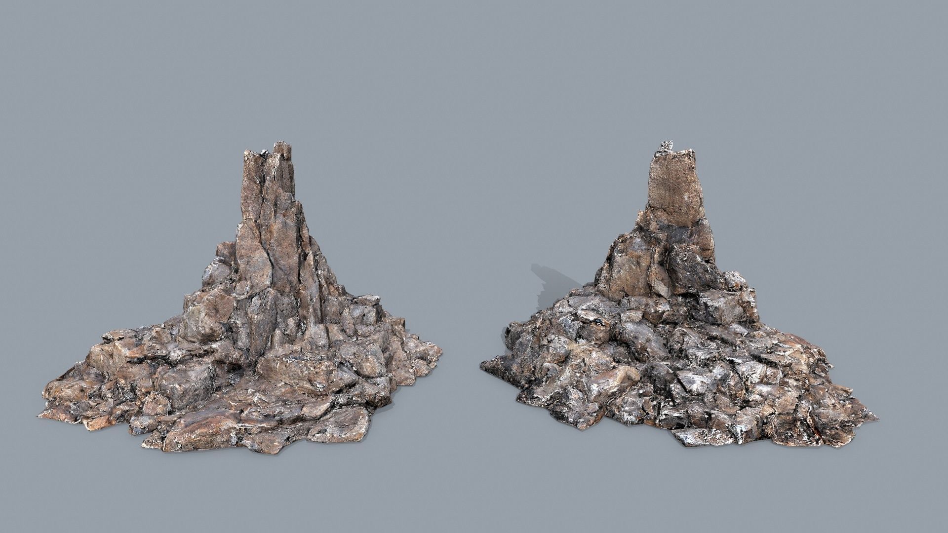 desert rocks Low-poly 3D model_3