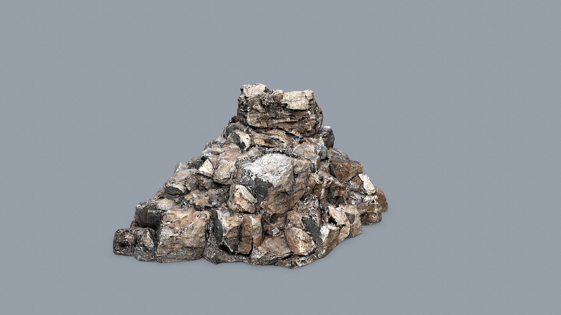 desert rocks Low-poly 3D model_16