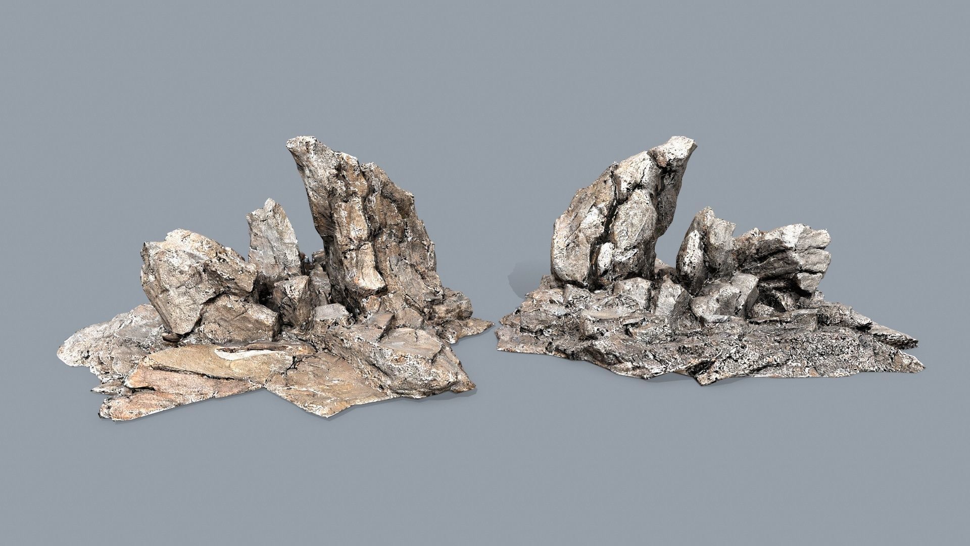 desert rocks Low-poly 3D model_5