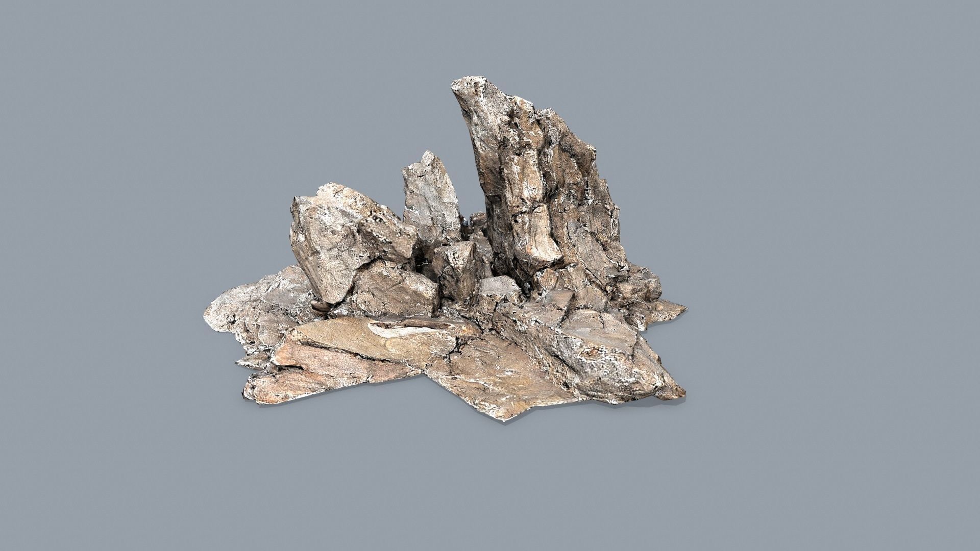 desert rocks Low-poly 3D model_13
