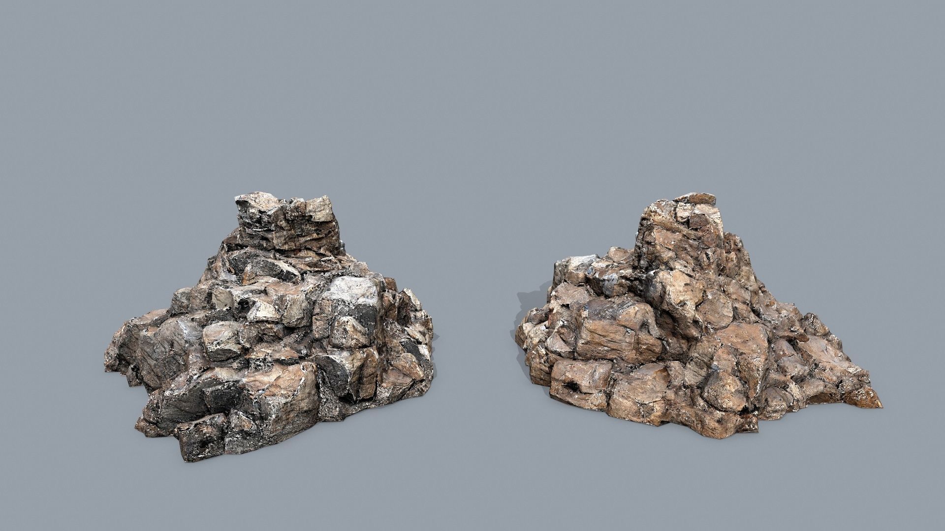 desert rocks Low-poly 3D model_2