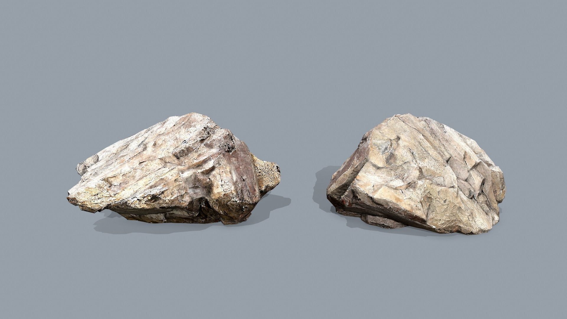 desert rocks Low-poly 3D model_6