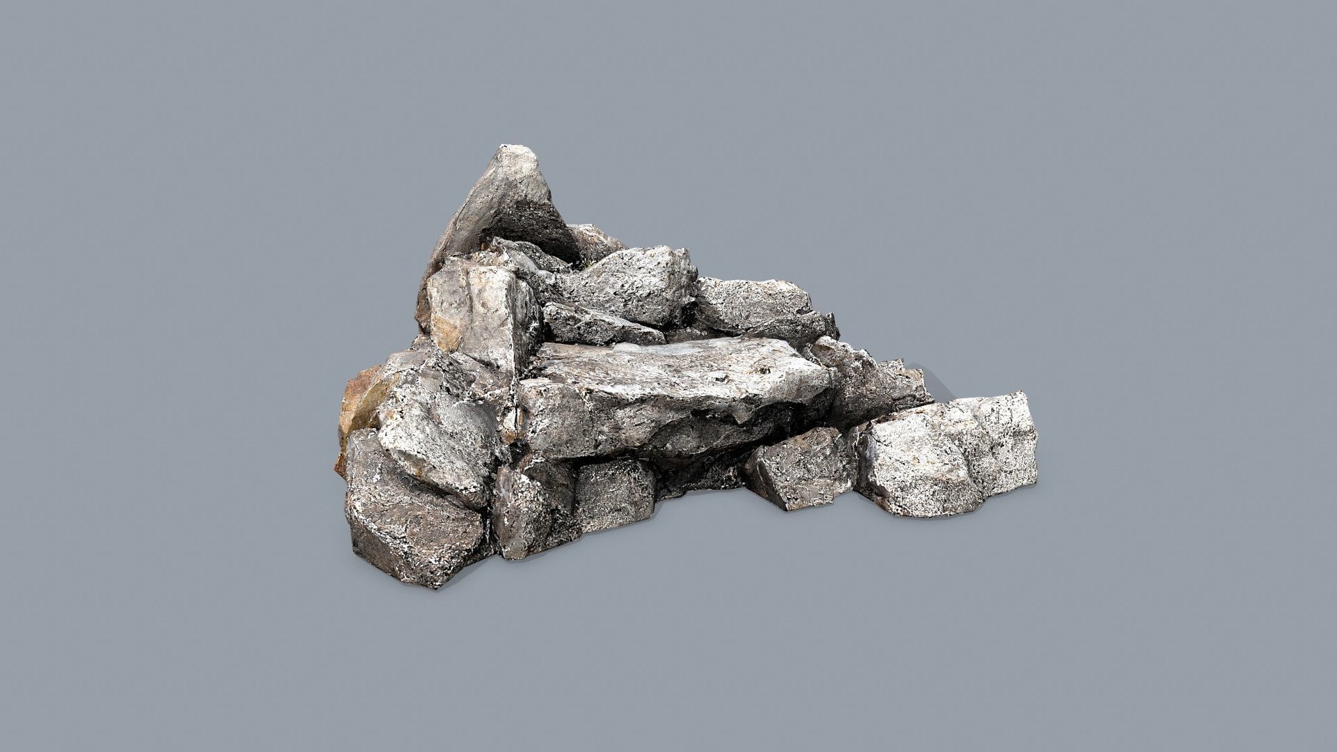 desert rocks Low-poly 3D model_14