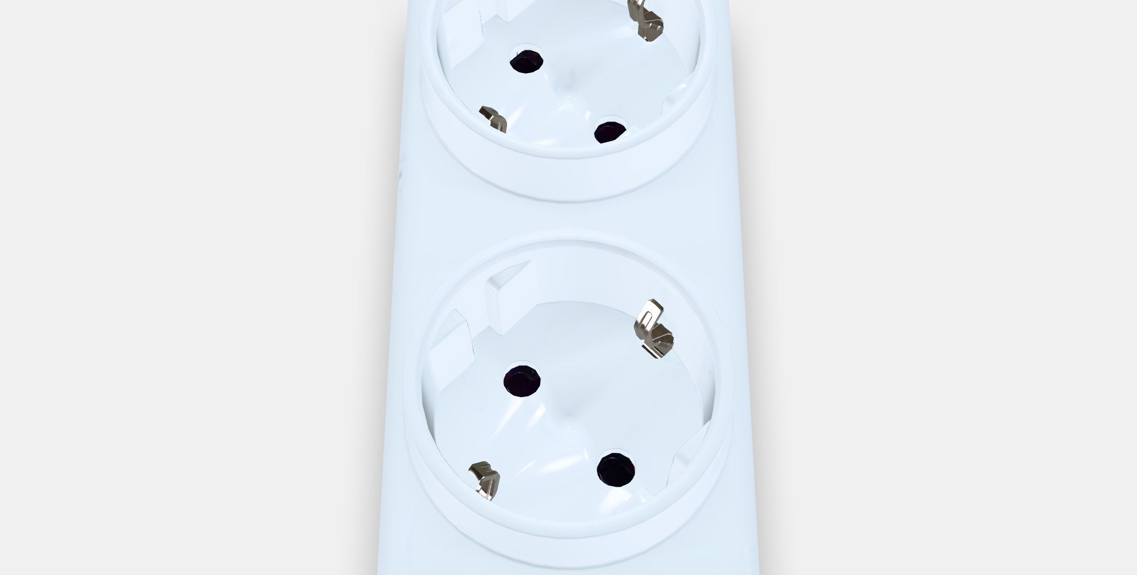 ASKVADER 2-way socket Low-poly 3D model_4