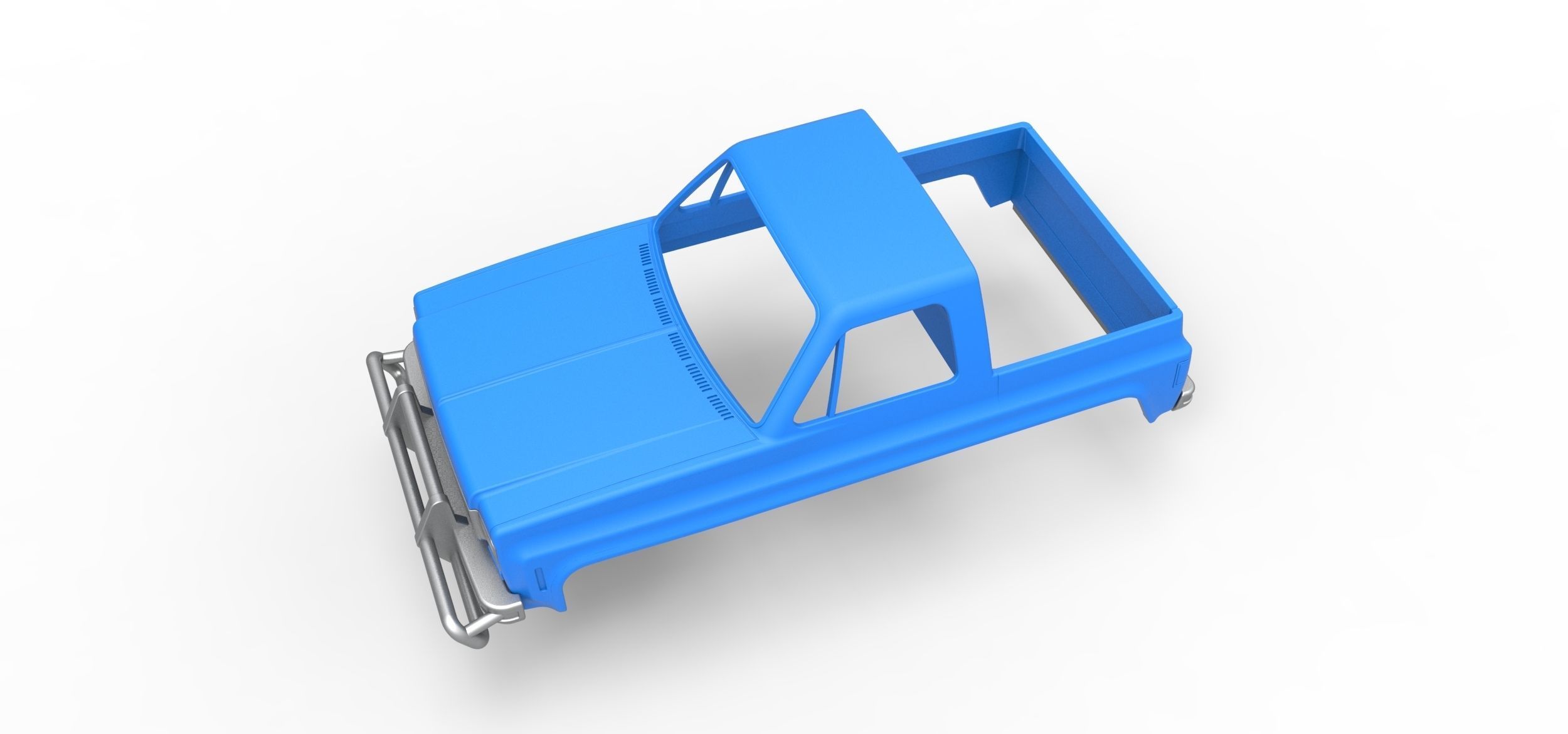 Shell for Fun Short Monster tank Scale 1 to 25 3D print model_1