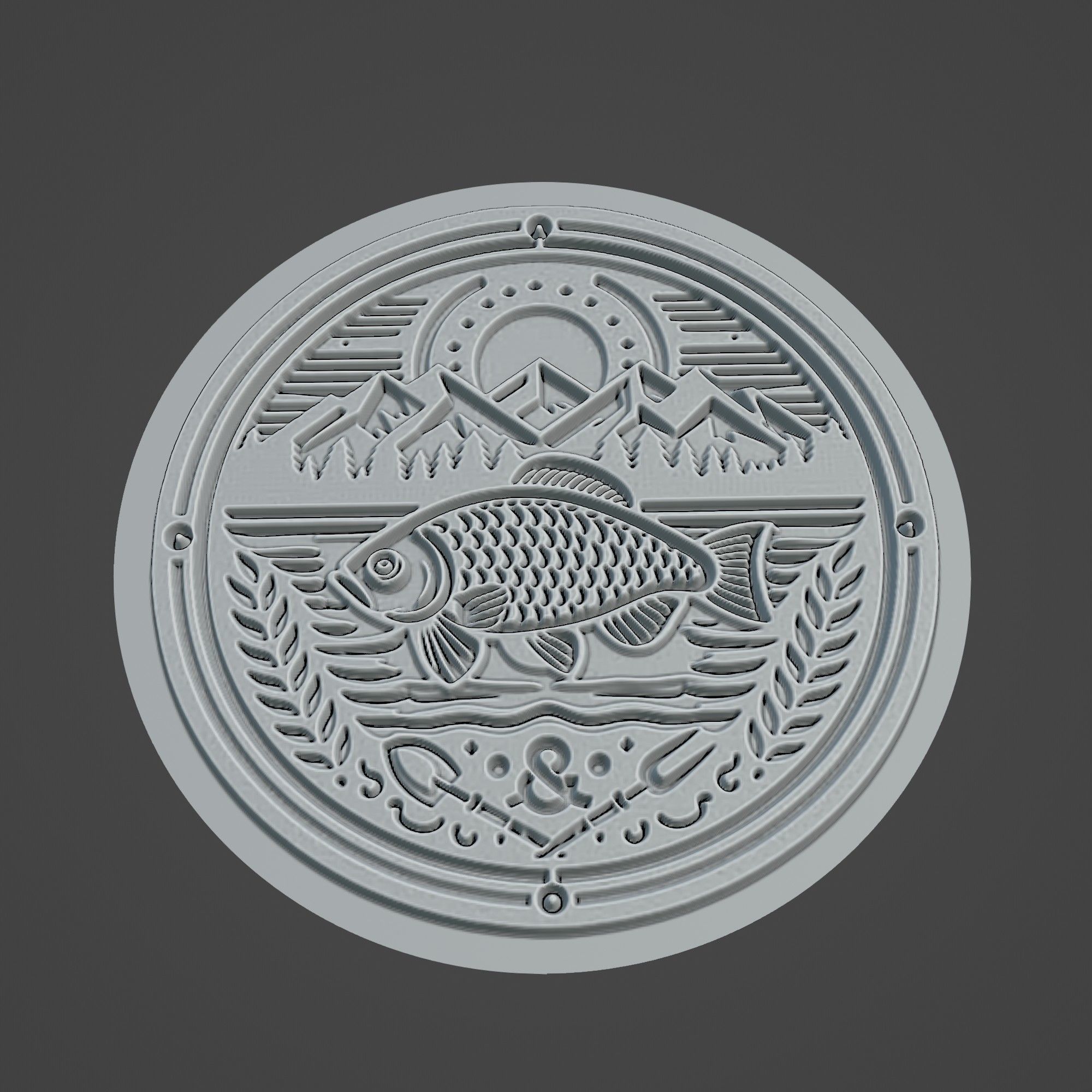 Lake Fish Animal 3D print model_3