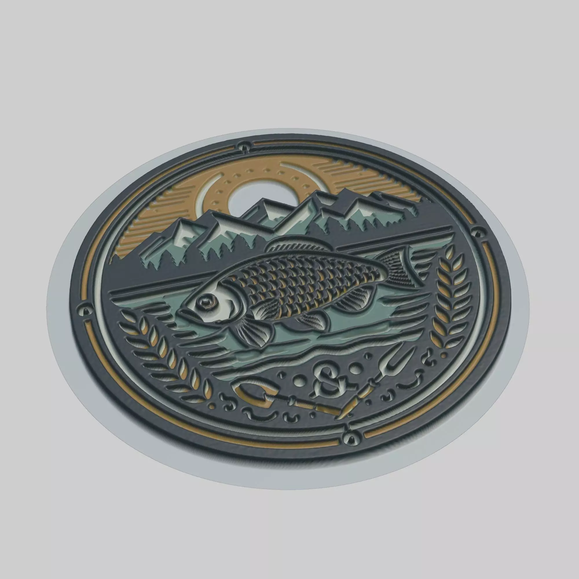 Lake Fish Animal 3D print model_0