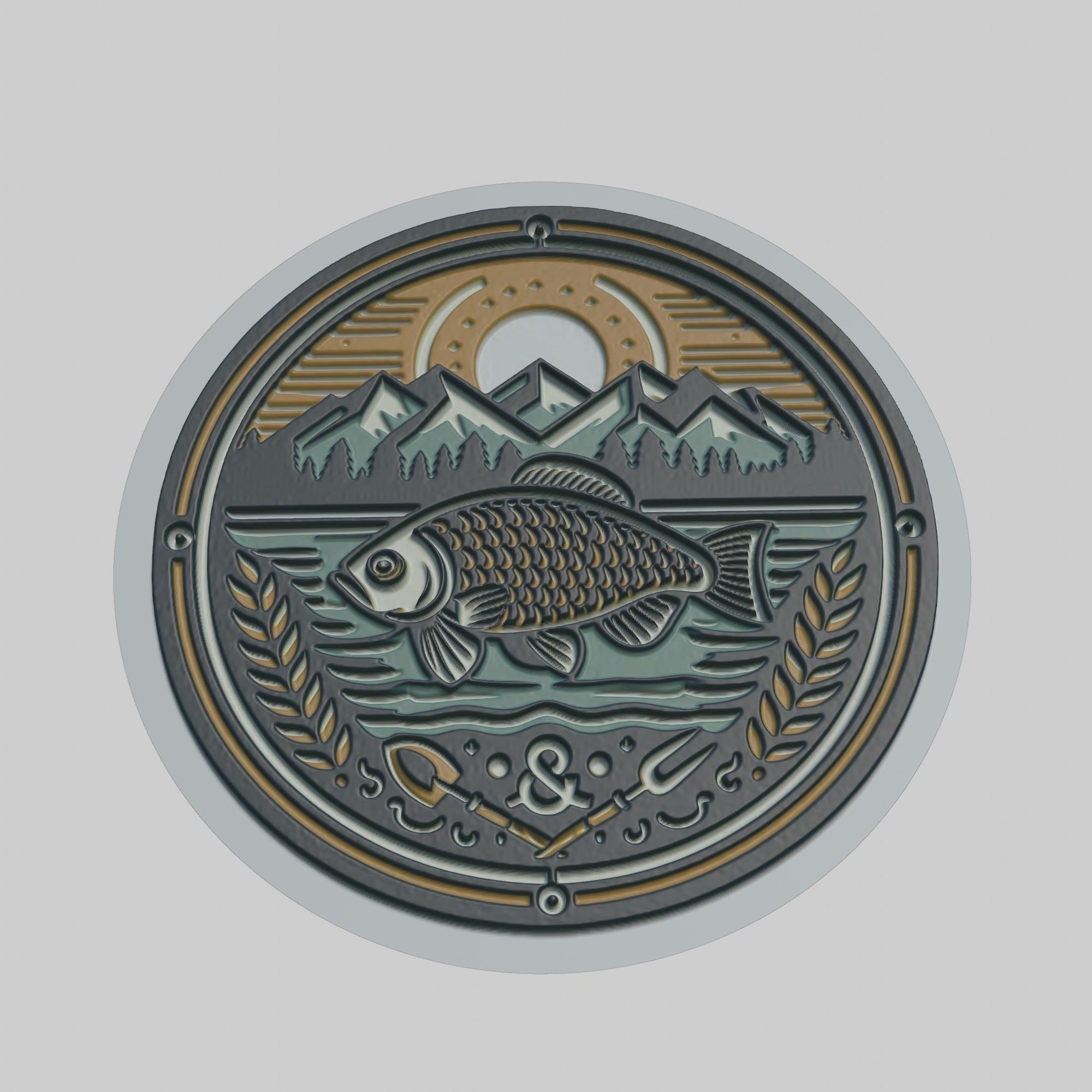 Lake Fish Animal 3D print model_1