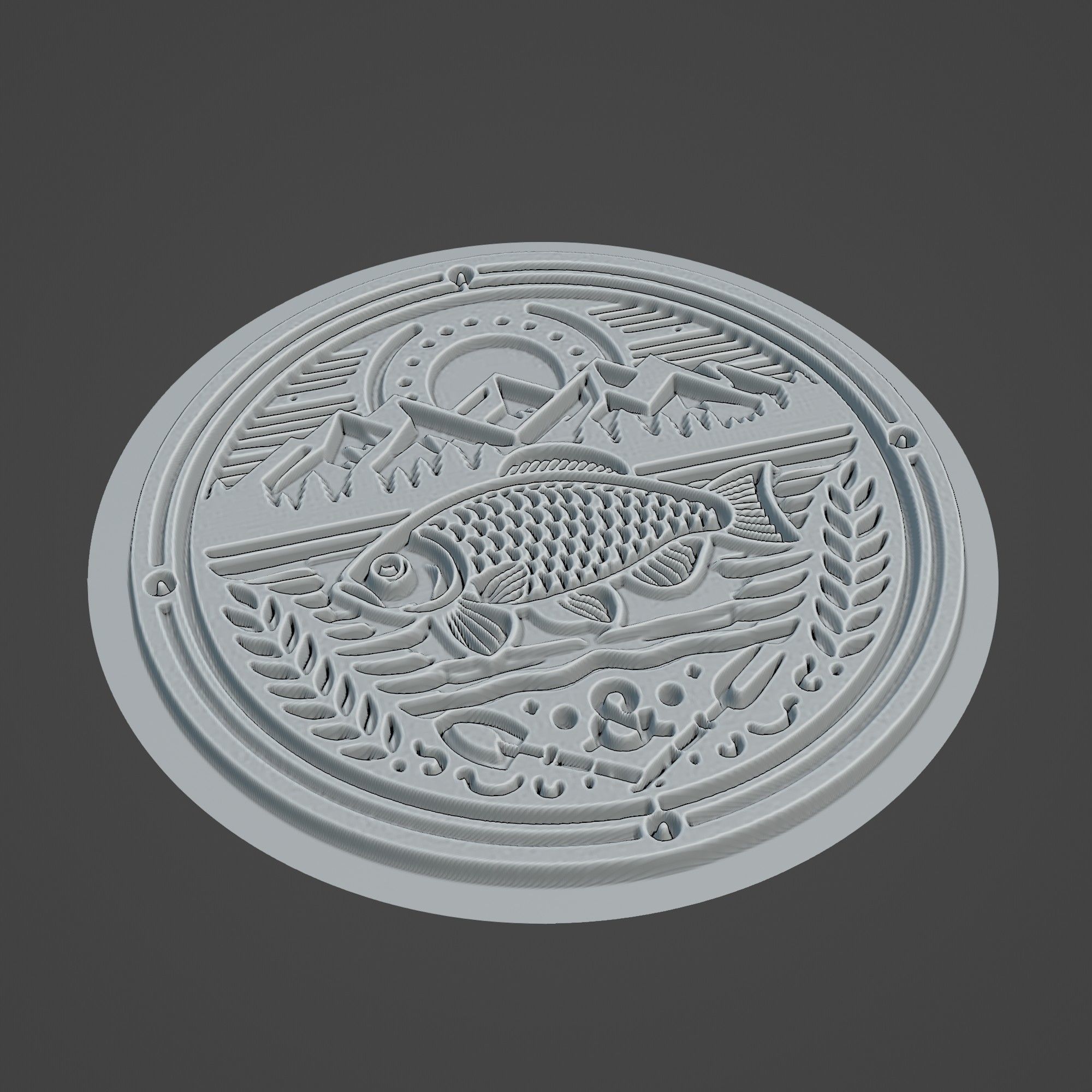 Lake Fish Animal 3D print model_2
