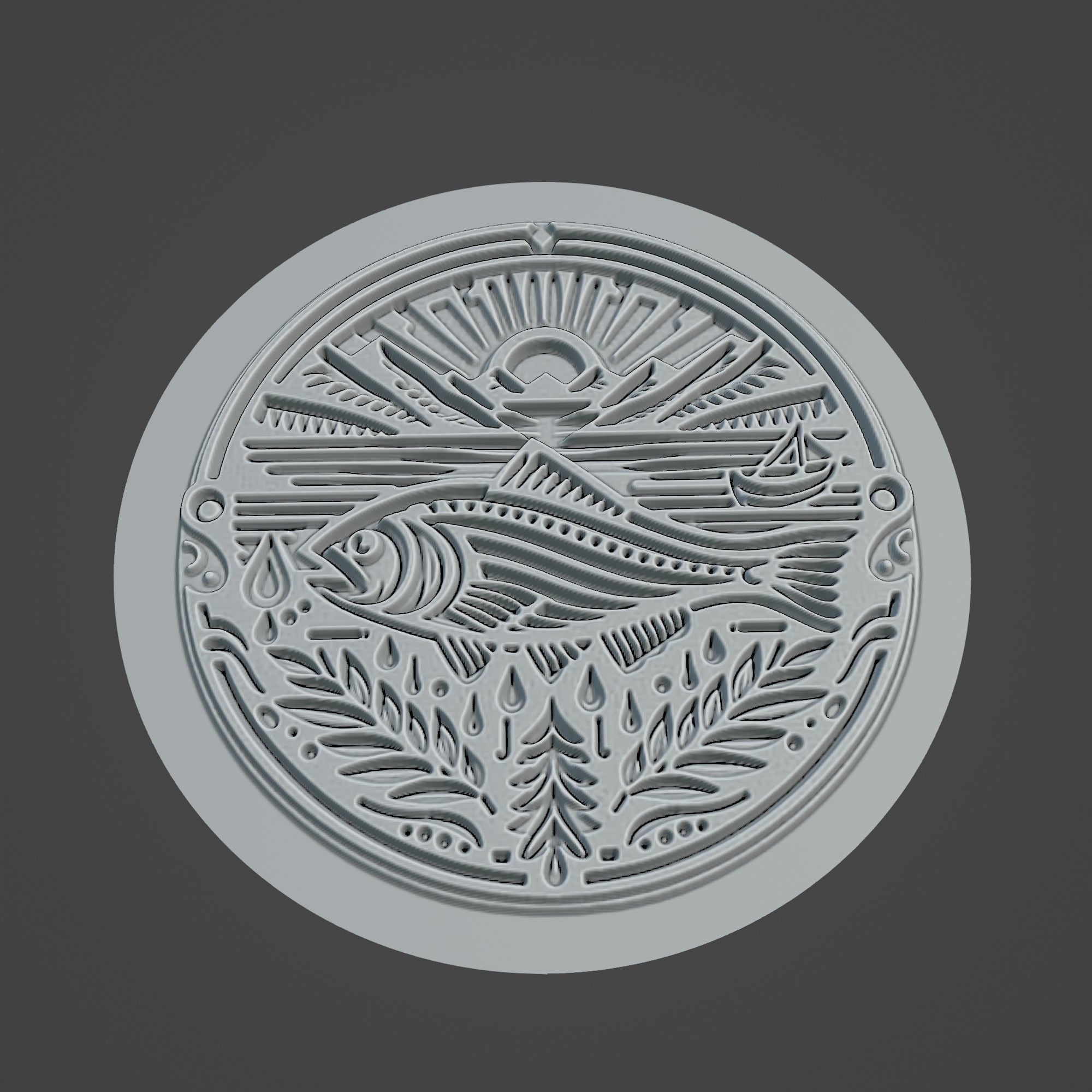 Lake Fish Animal 3D print model_3