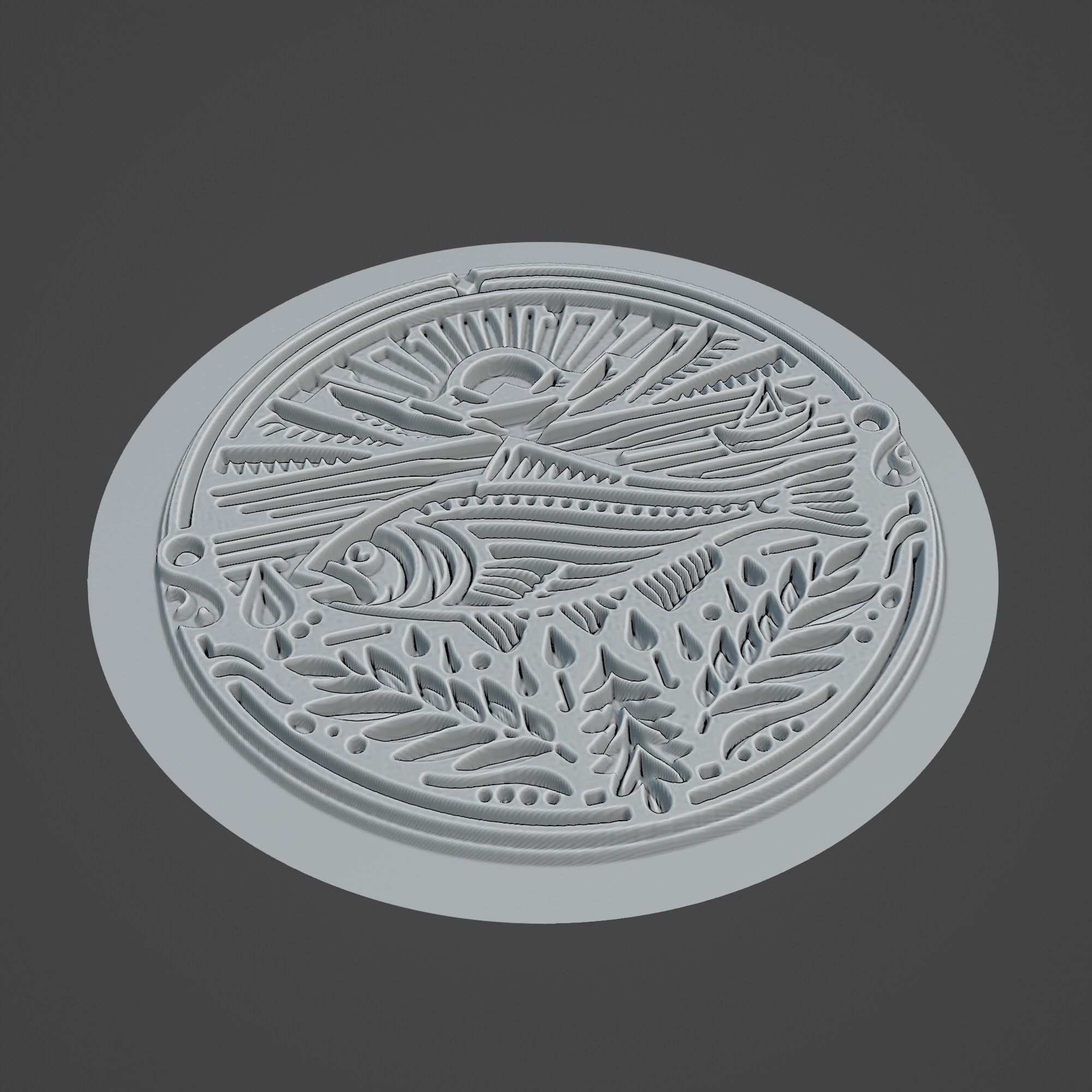 Lake Fish Animal 3D print model_2