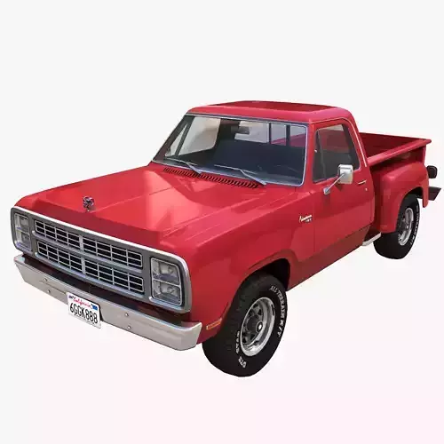 Dodge D100 utiline 1979 Low-poly 3D model