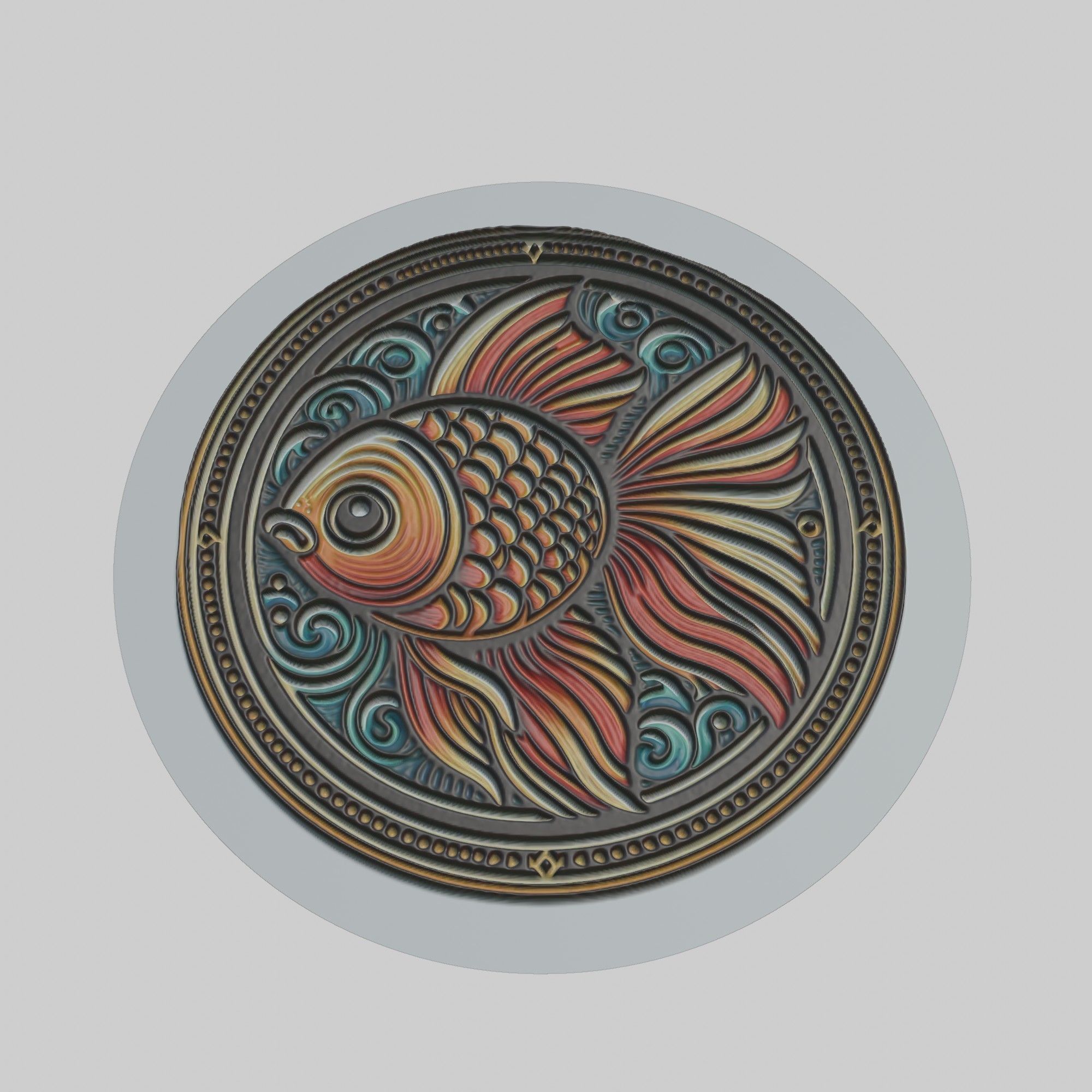 Goldfish Animal 3D print model_1