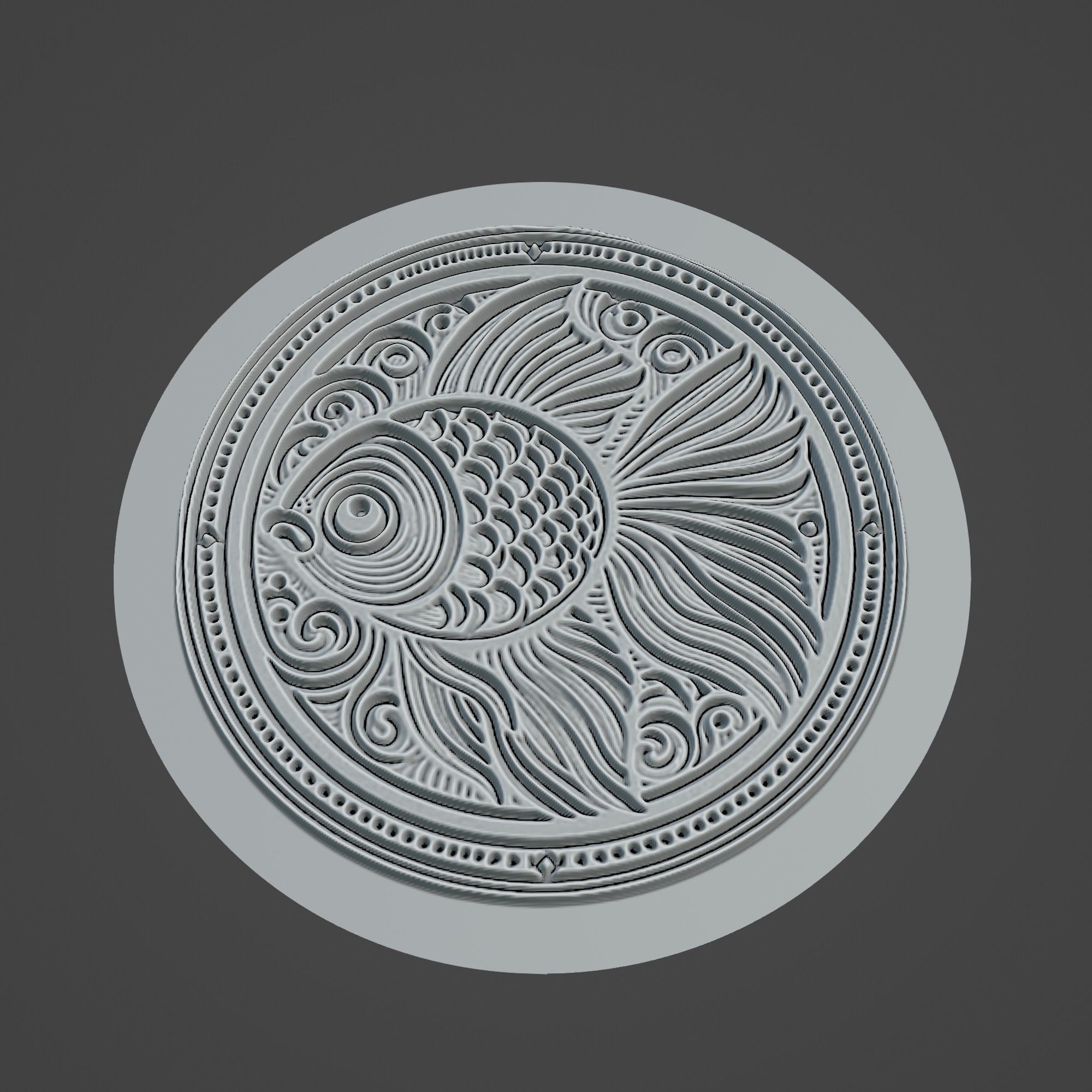 Goldfish Animal 3D print model_3