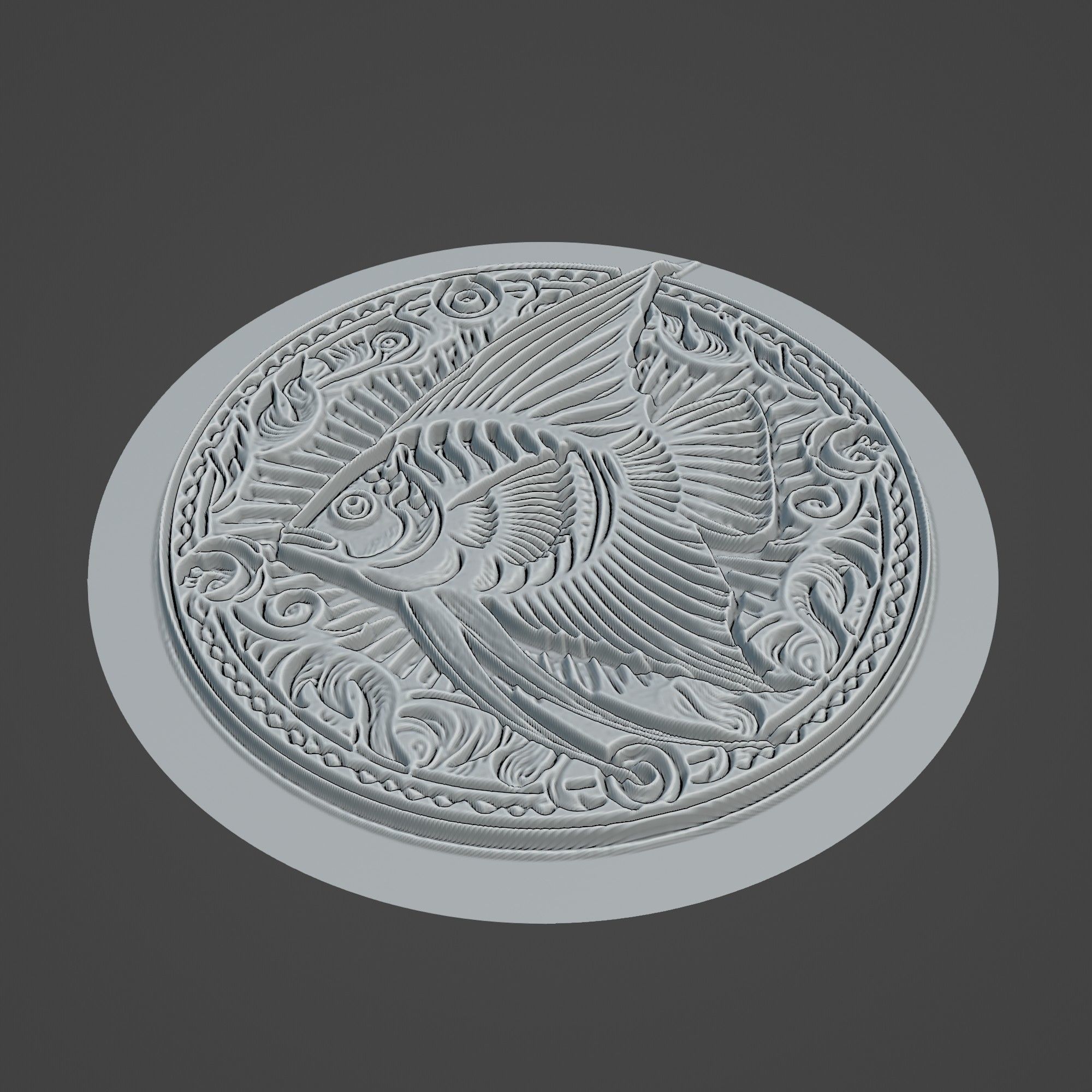 Angelfish Animal 3D print model_2