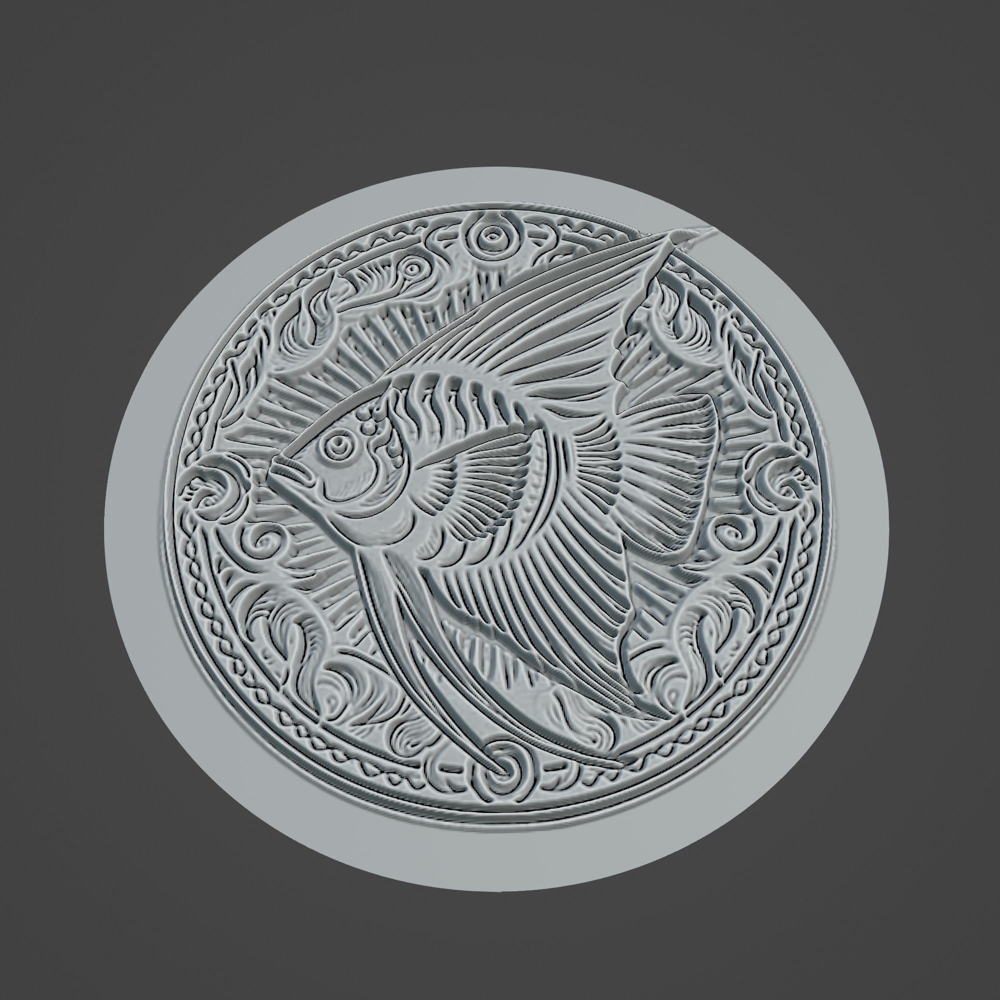 Angelfish Animal 3D print model_3