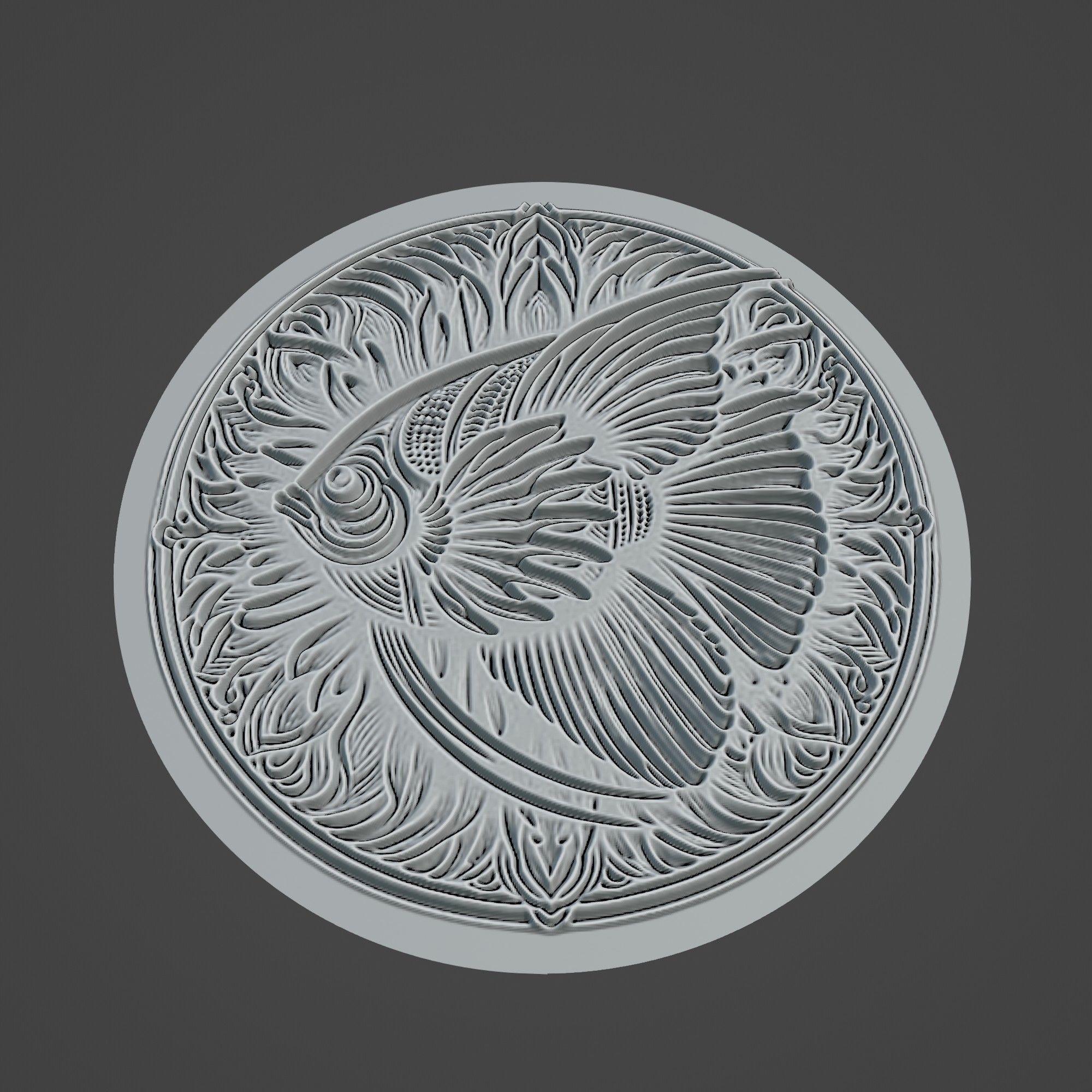 Angelfish Animal 3D print model_3