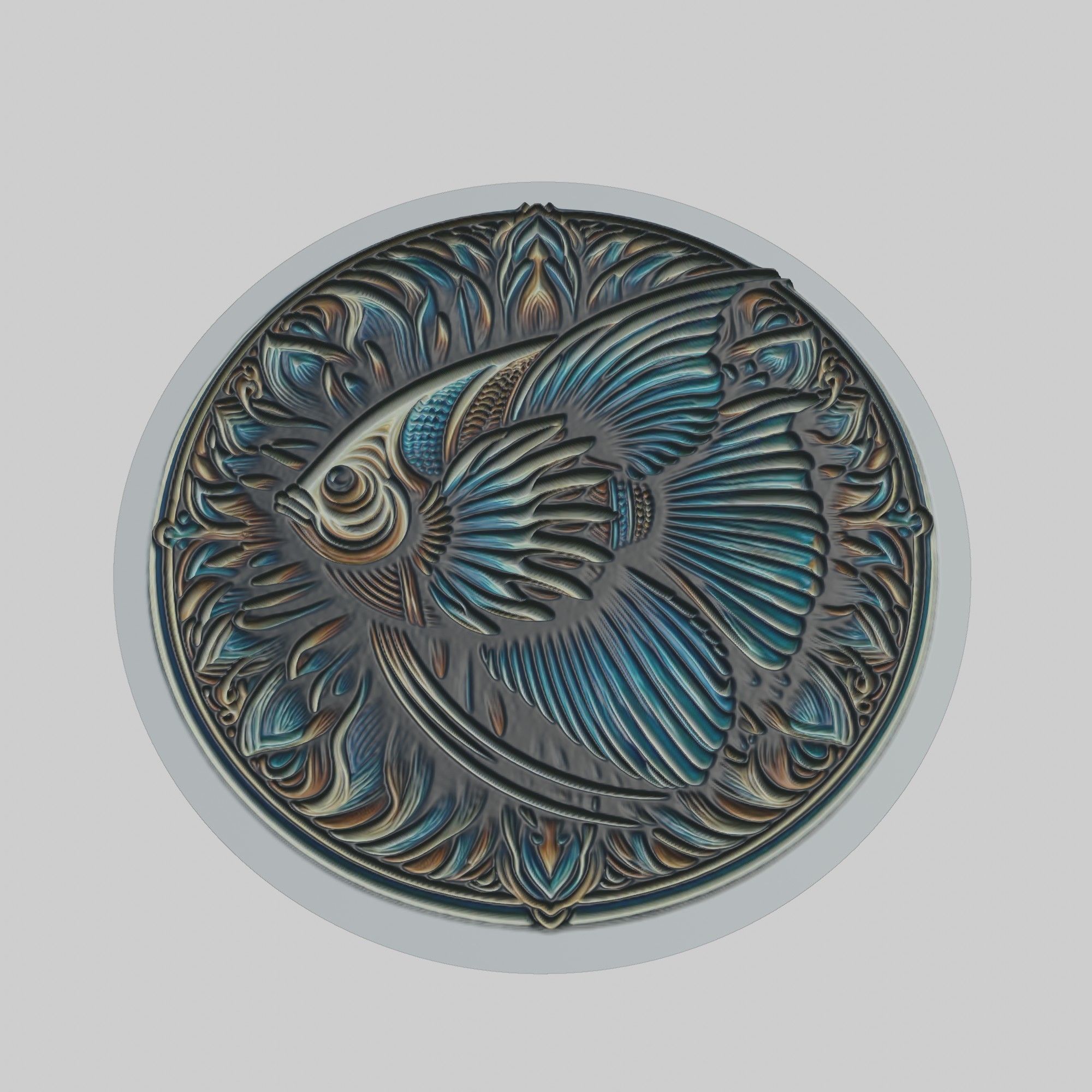 Angelfish Animal 3D print model_1