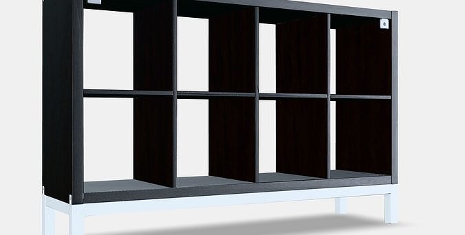 KALLAX Shelving unit with underframe 4 Low-poly 3D model