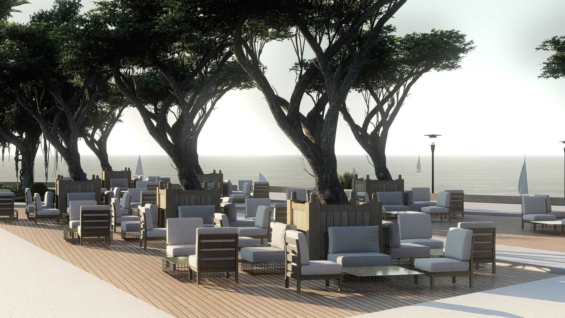 A therapeutic tourist resort Low-poly 3D model_6