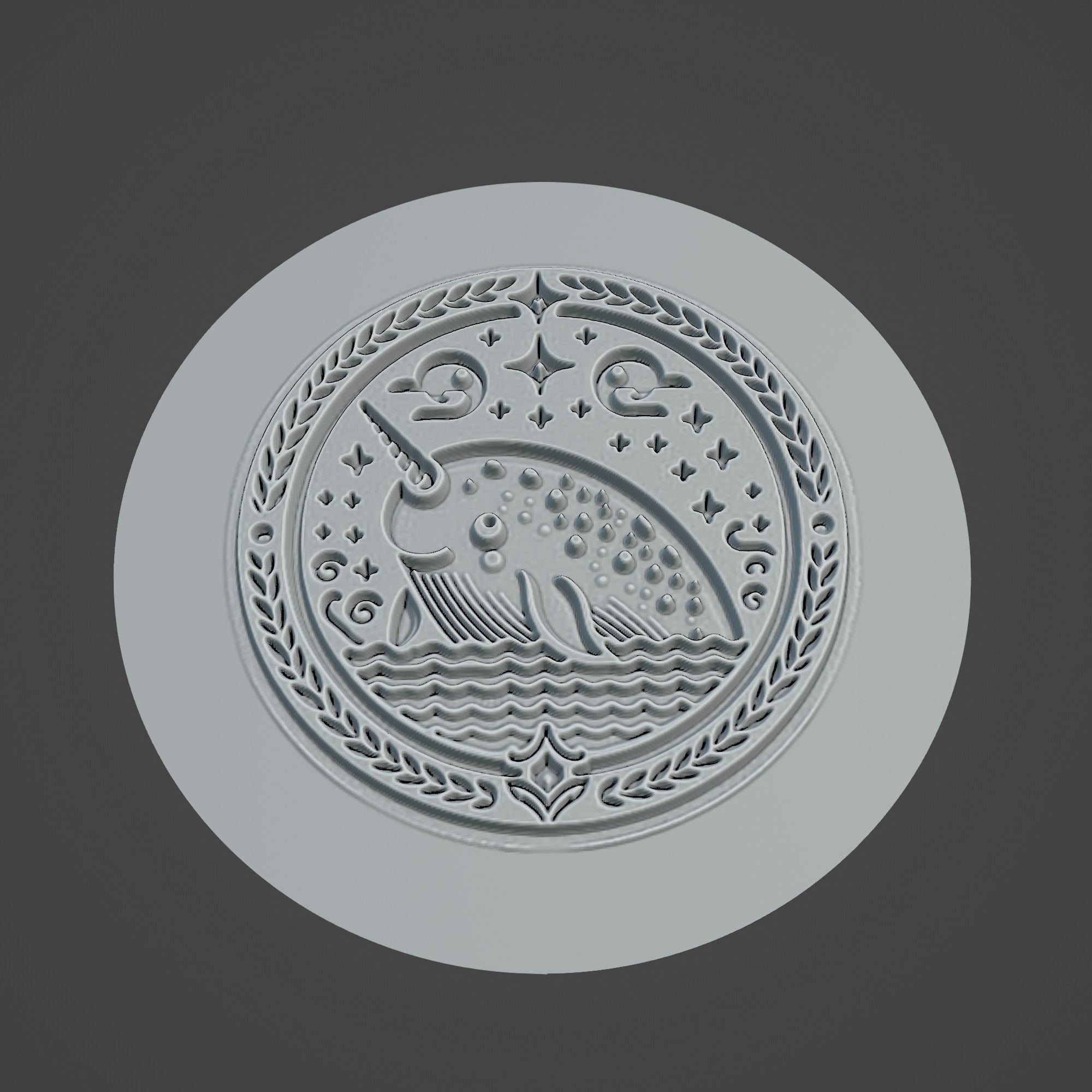 Narwhal Animal 3D print model_3