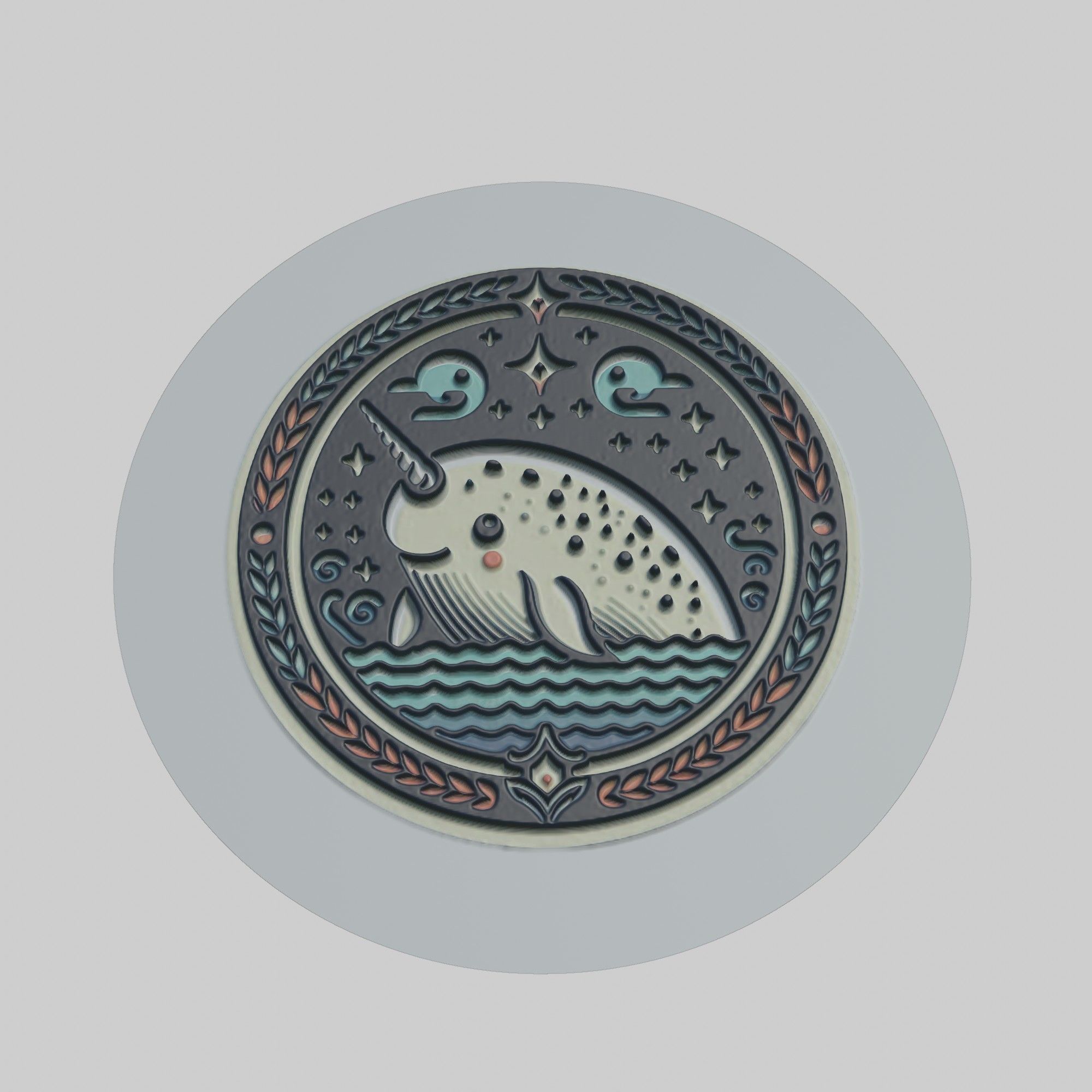 Narwhal Animal 3D print model_1