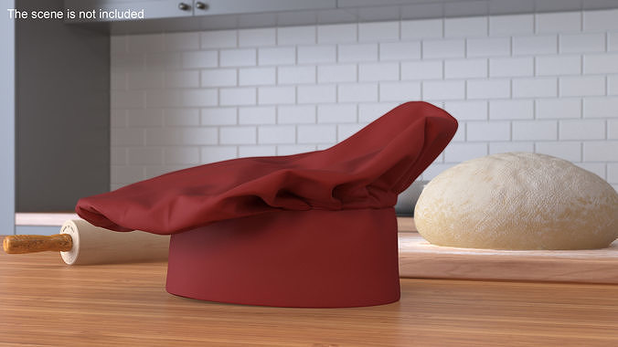 Red Chef Hat 3D model