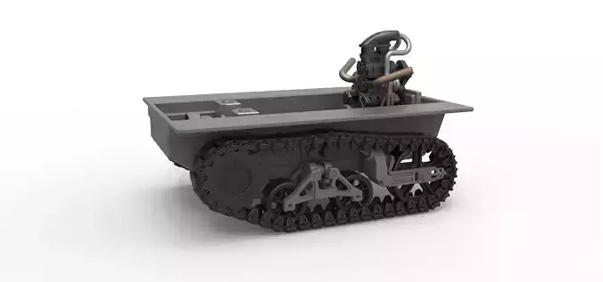 Fun Short Monster tank Base Scale 1 to 25 3D print model