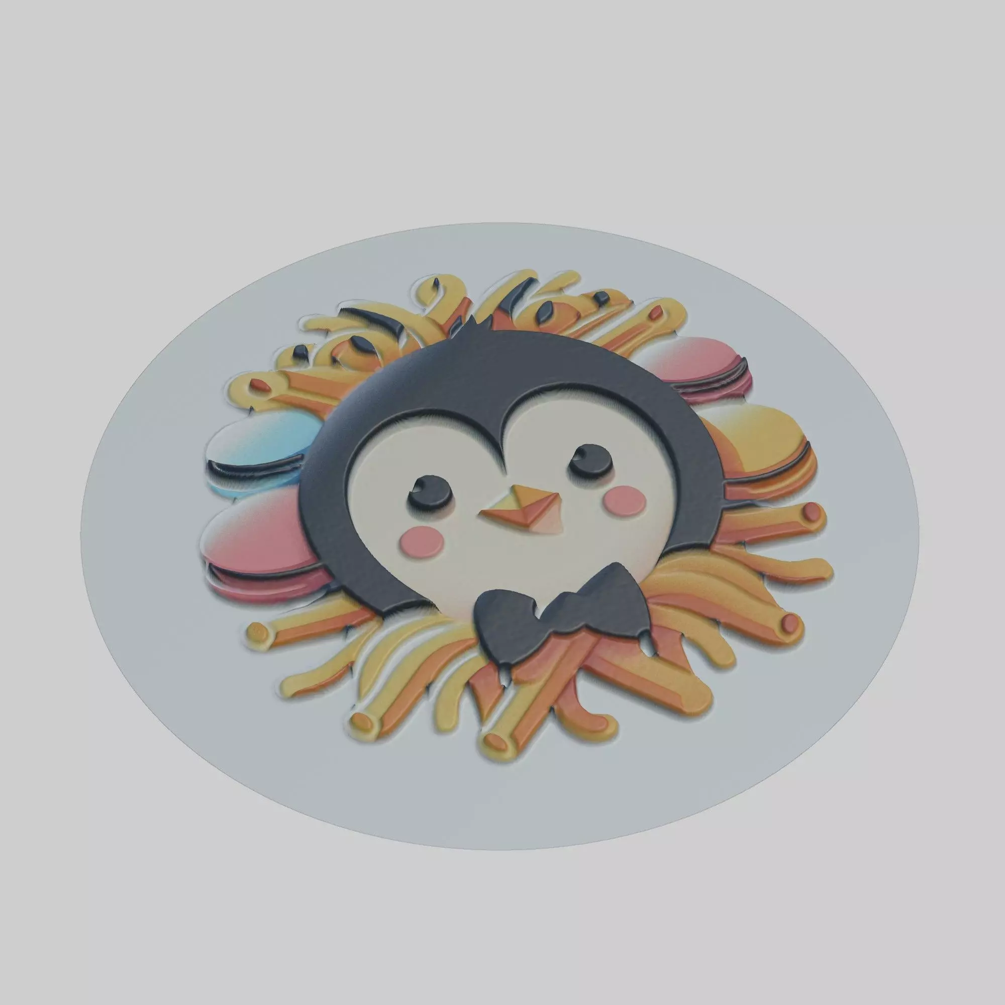 Macaroni Penguin Animal 3D print model_0
