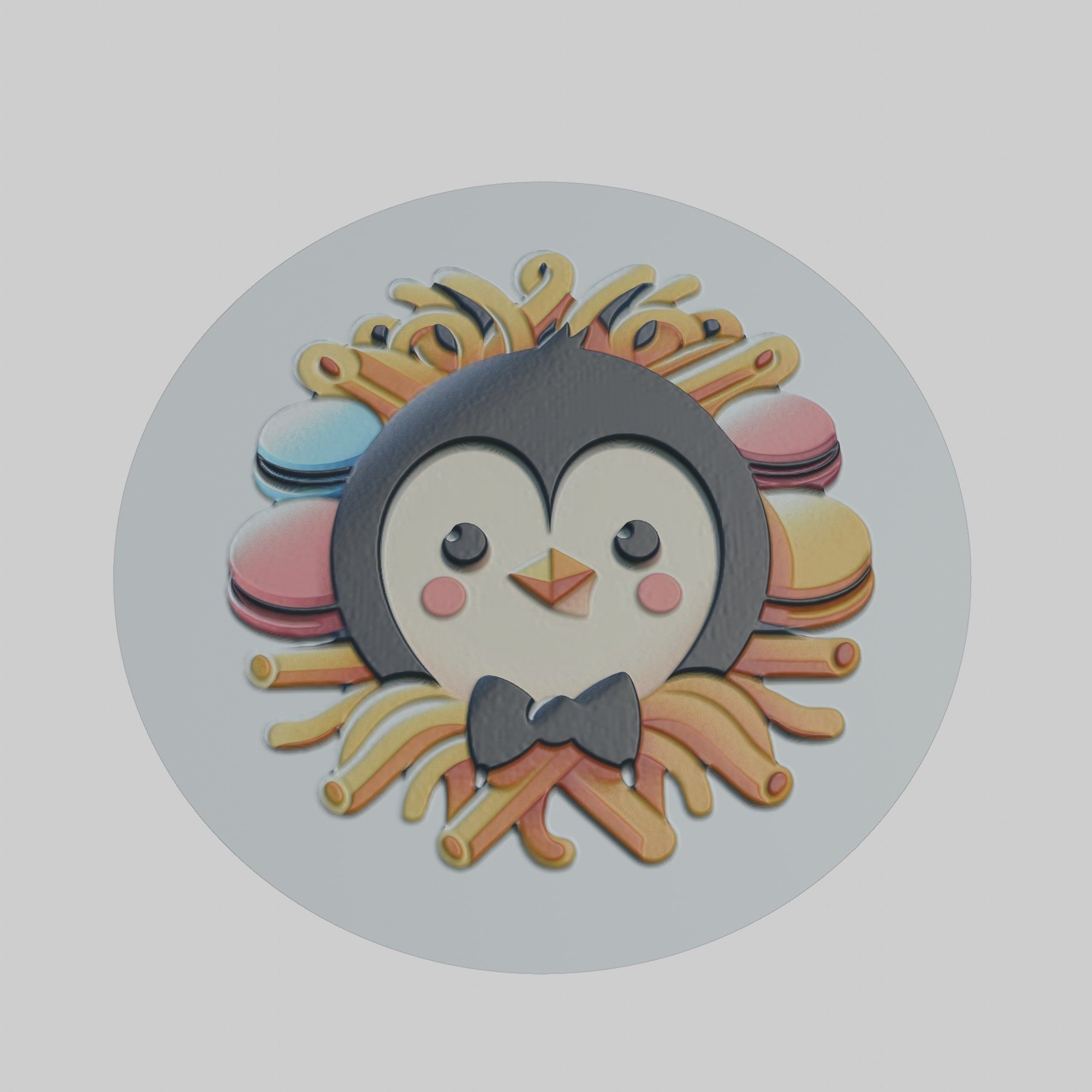 Macaroni Penguin Animal 3D print model_1