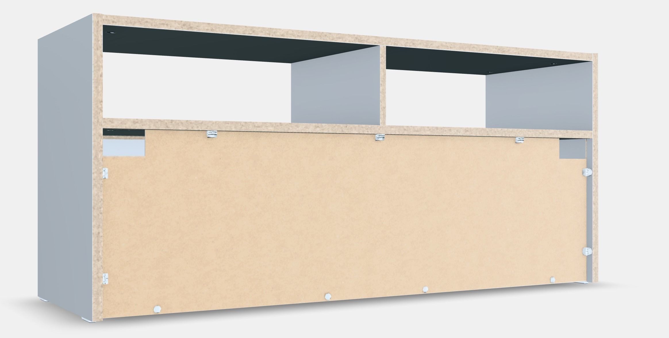 SPIKSMED TV bench Low-poly 3D model_2