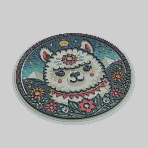 Alpaca Animal 3D print model