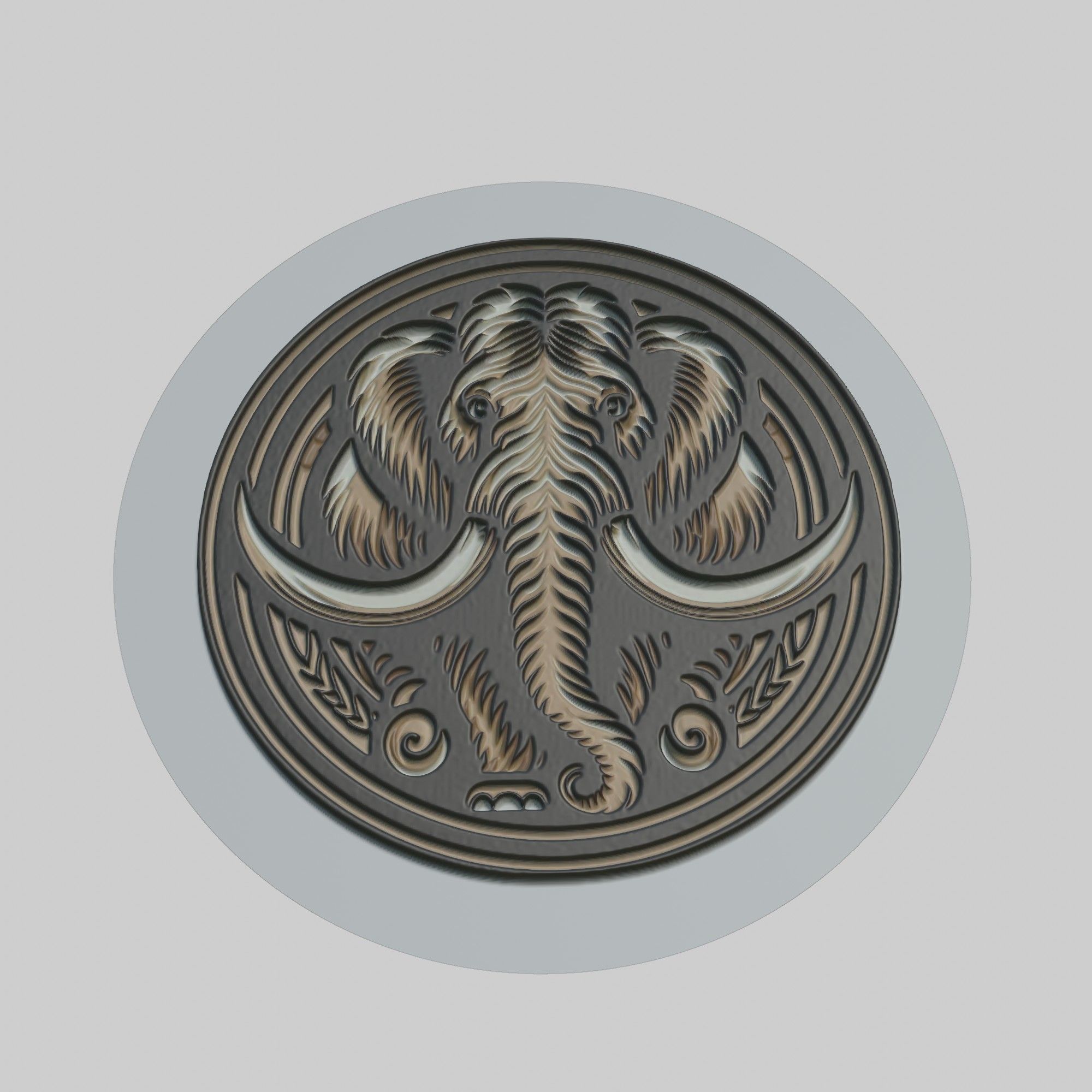 Mammoth Animal 3D print model_1